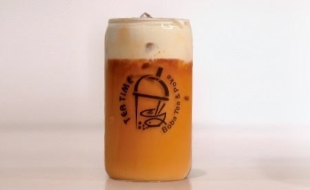 Sea Cloud Thai Milk Tea drink at Tea Time in Waco